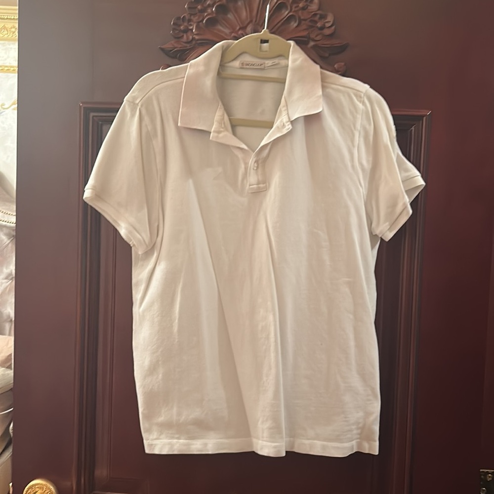 Moncler men’s polo size large white